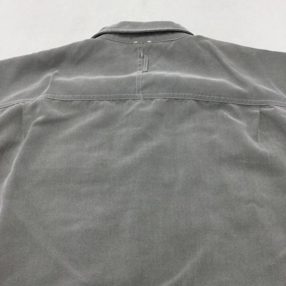 The North Face Shirt Mens 2XL Gray Check Twill Long Sleeve Button Down Casual
